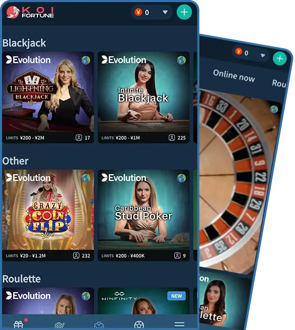 KoiFortuneモバイルカジノアプリ(iOS & Android対応)📱 KoiFortuneモバイルカジノアプリ