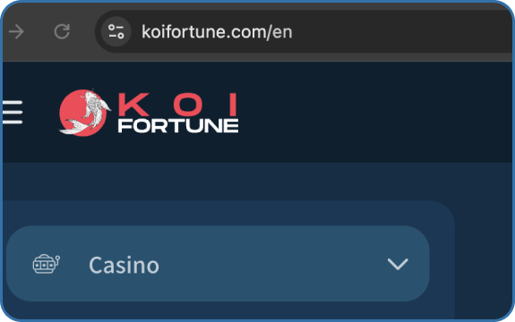 KoiFortune カジノ 登録ステップ 1 KoiFortune カジノ 登録ステップ 1